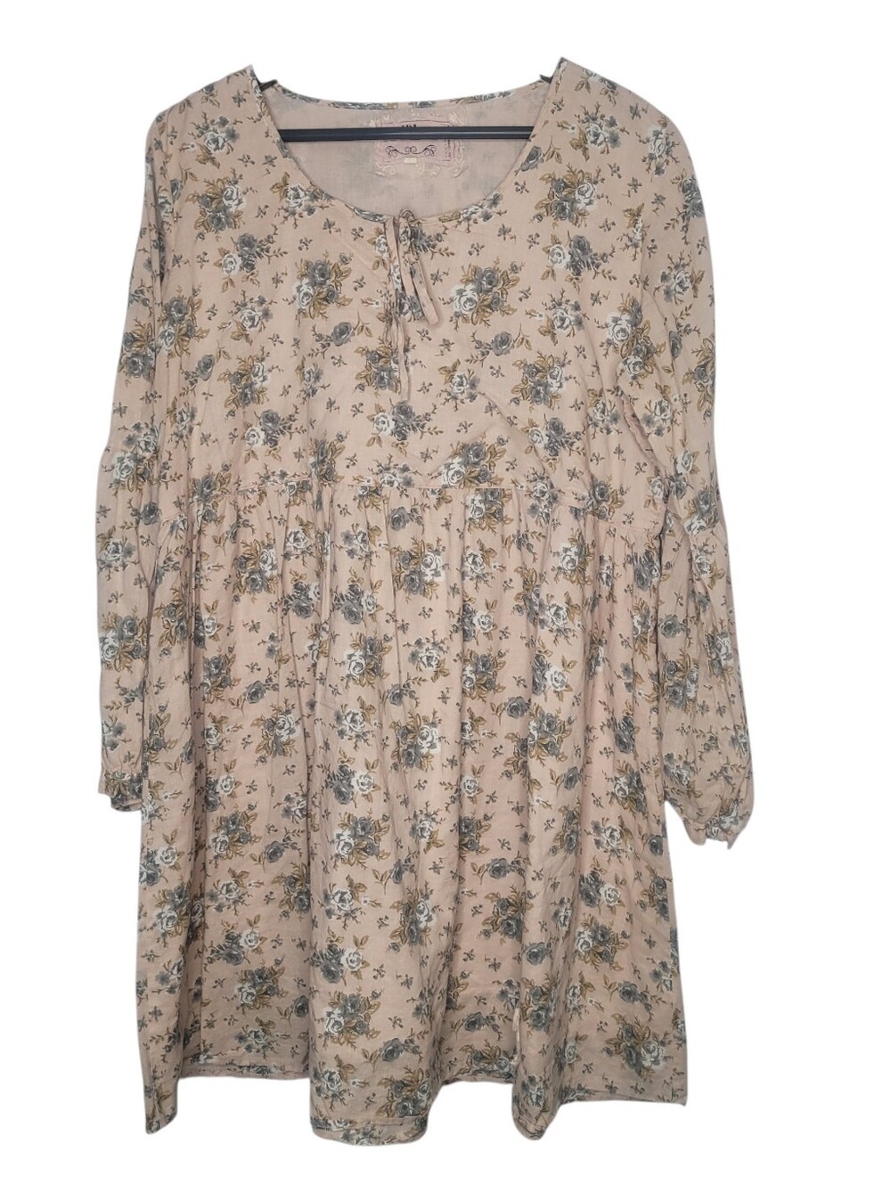 JDL Collection de Vetements Romantic Floral Tiered Peasant Prairie Dress Sz M